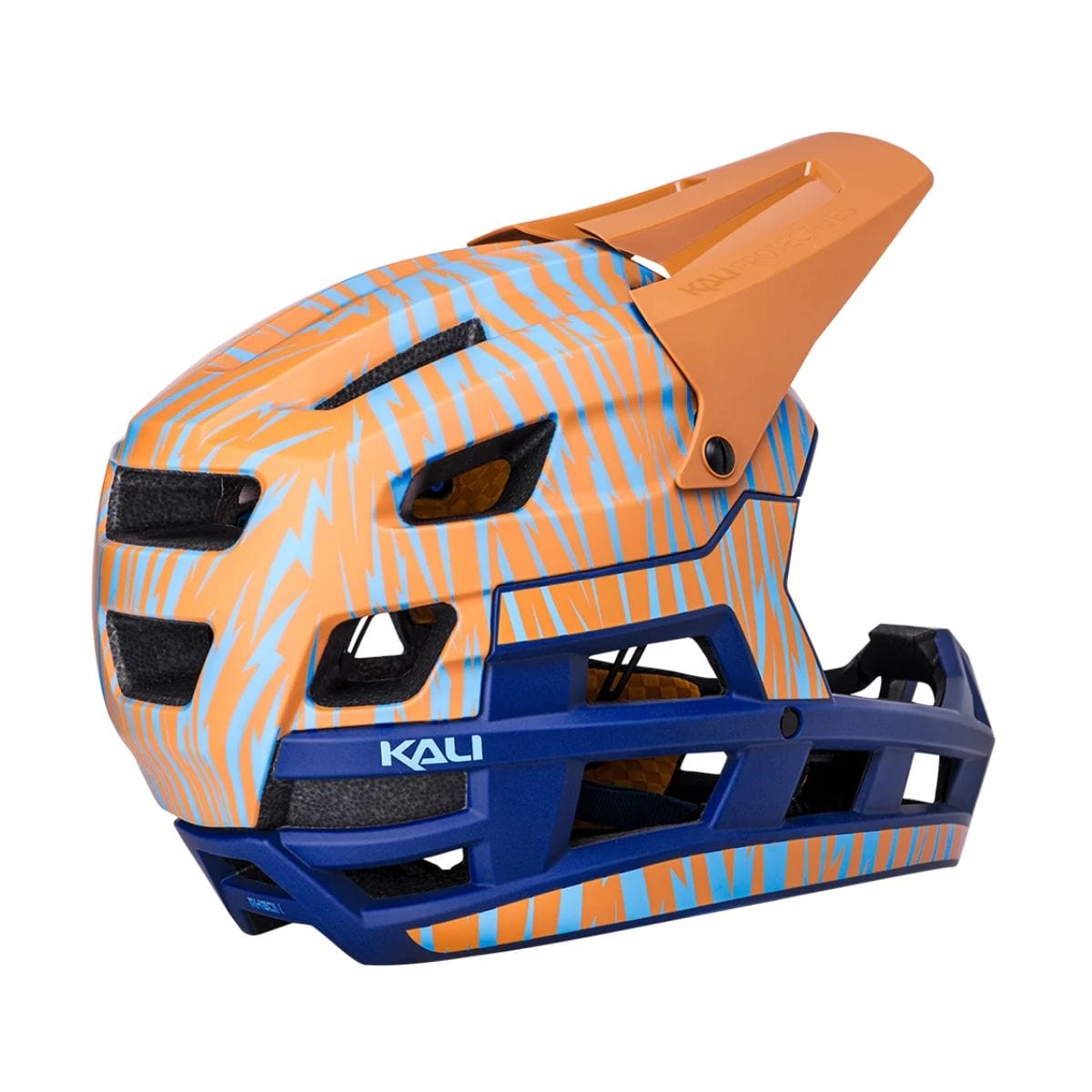 Kali Protectives DH Invader Full Face Helmet Matte Brown/Blue
