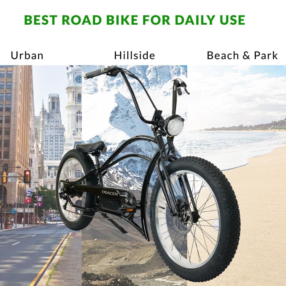 Tracer Tracker DS7 Speed Stretch E-Bike with Classic Dual Springer Fork