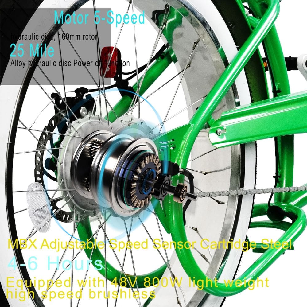 Tracer Twenty5 DS 500W 26" Dual Springer Cruiser E-Bikes