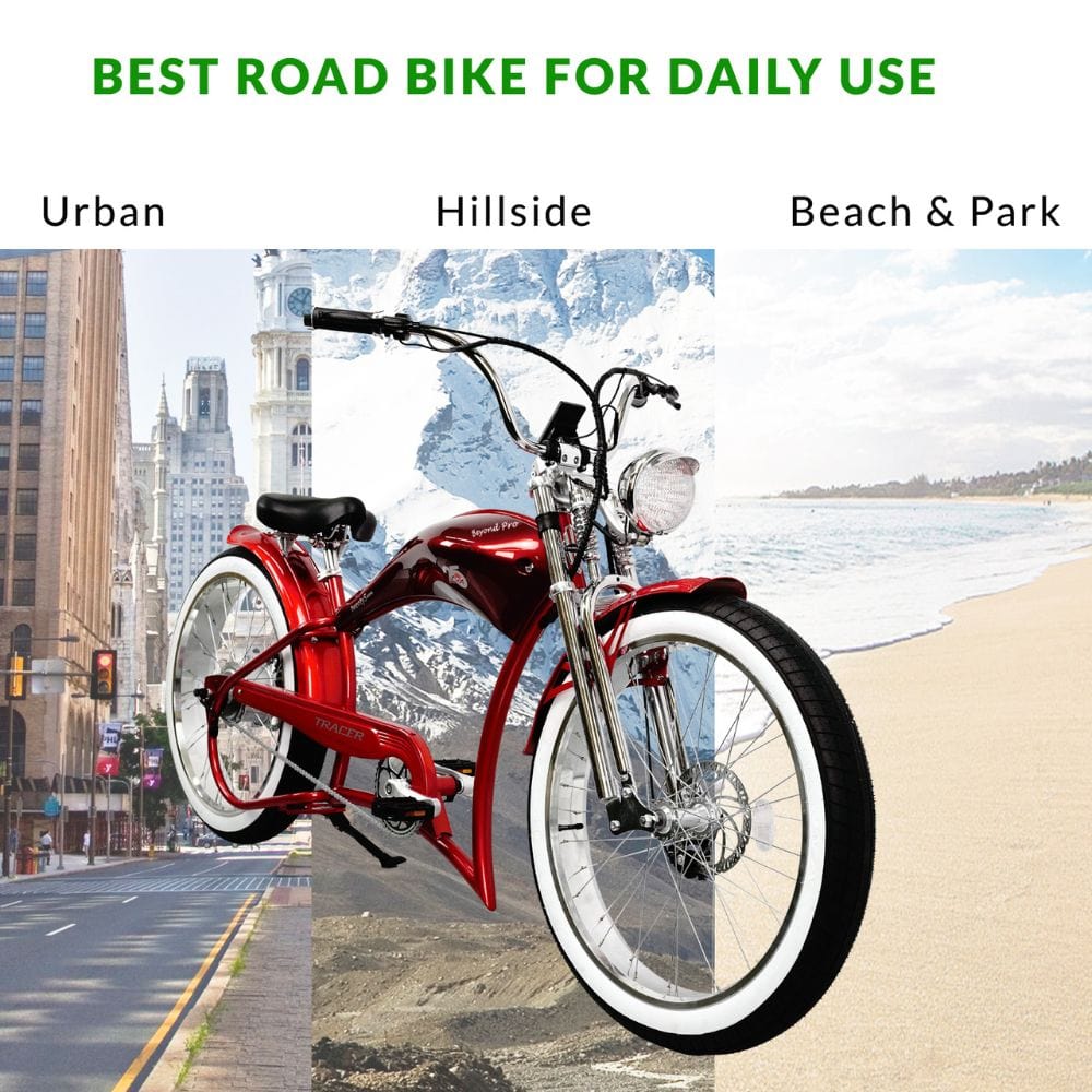Tracer Twenty5 GTS 500W 26" Cruiser E-Bikes