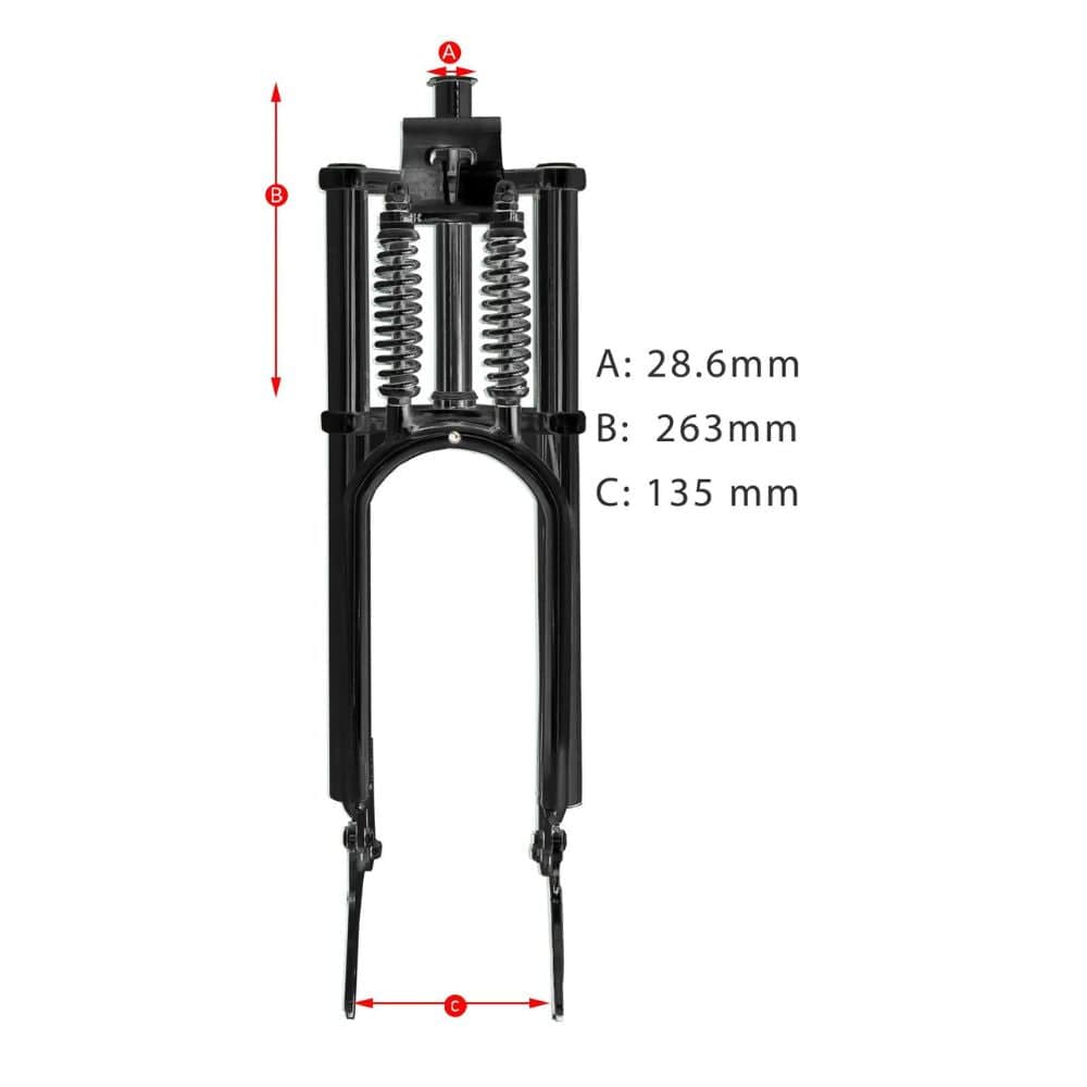 Tracer GT Triple Tree Deluxe 26" Dual Spring Classical Fork Disc Brake FK-GT2630135D8