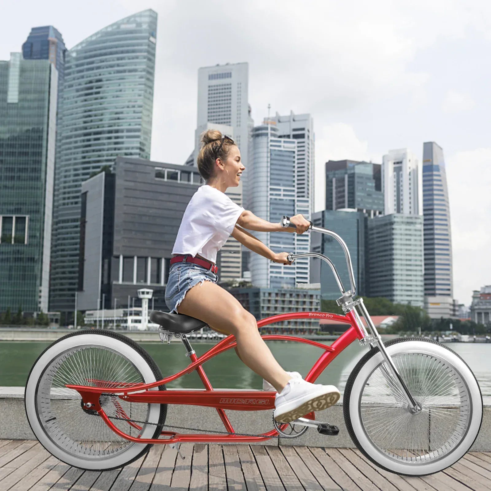 Micargi Bronco Pro 26” Stretch Cruiser Bike