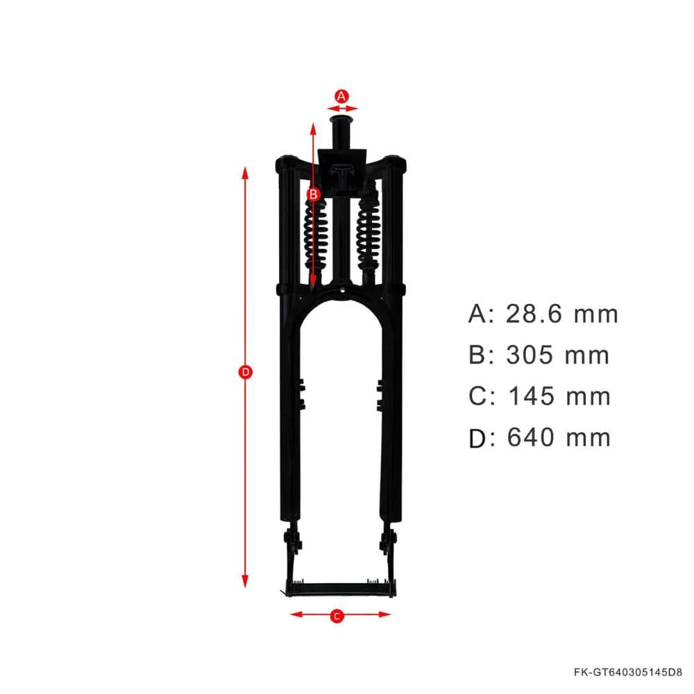 Micargi FK-GT640305145D8 26" Over and under dual spring Classical Fork