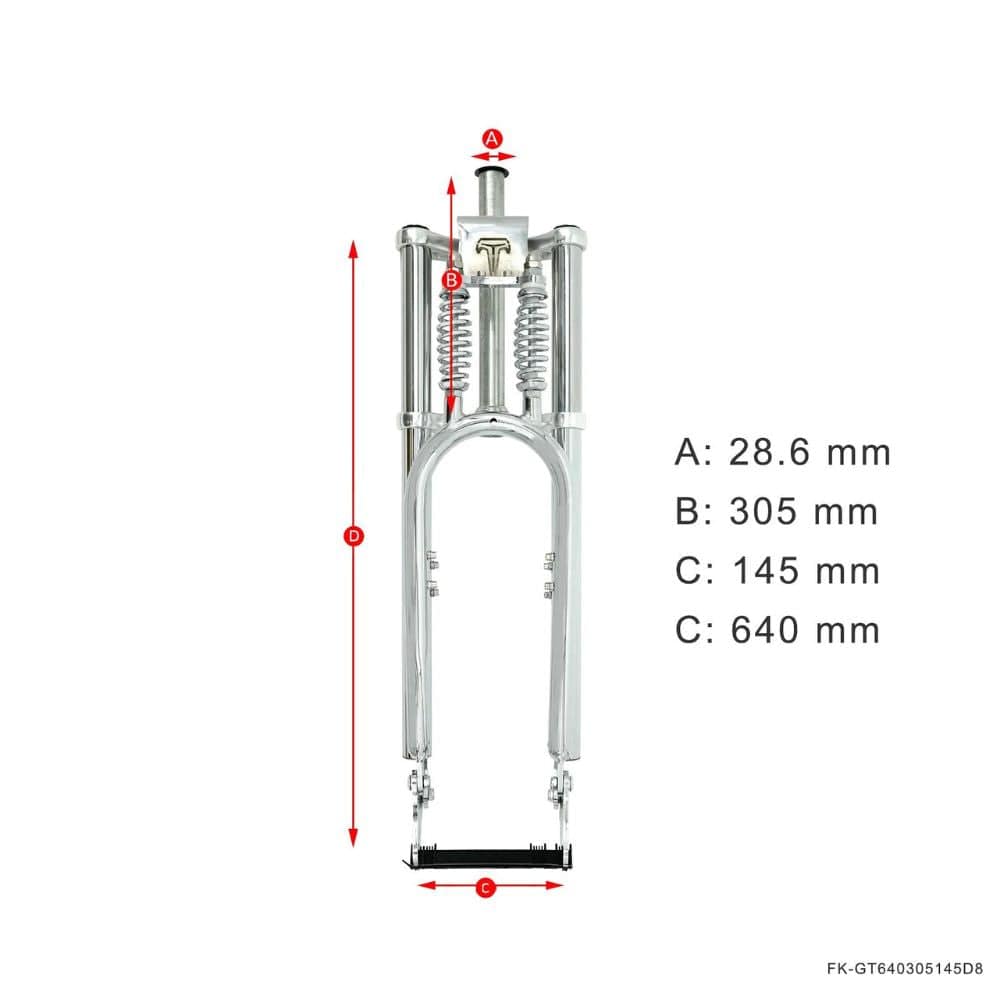 Micargi FK-GT640305145D8 26" Over and under dual spring Classical Fork