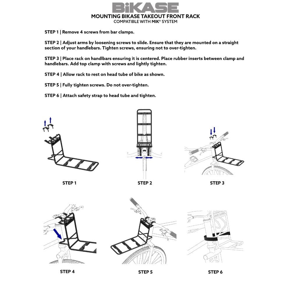 Bikase Takeout Front Rack - MIK Compatible