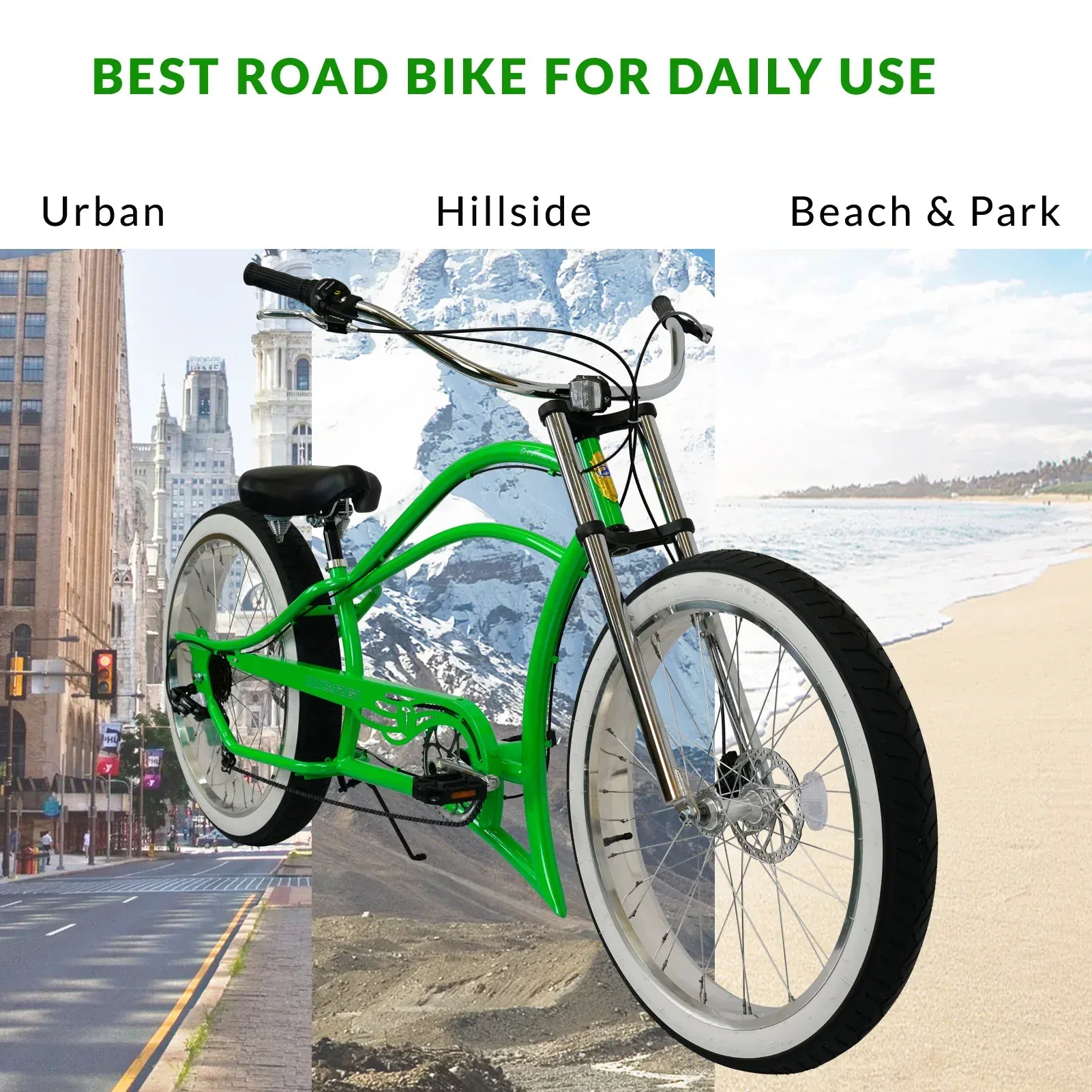 Micargi Boston 7 Stretch Beach Cruiser Bike