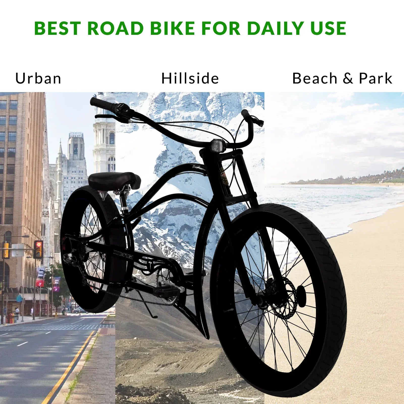 Micargi Boston 7 Stretch Beach Cruiser Bike