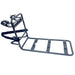 Metal bike rack on a white background