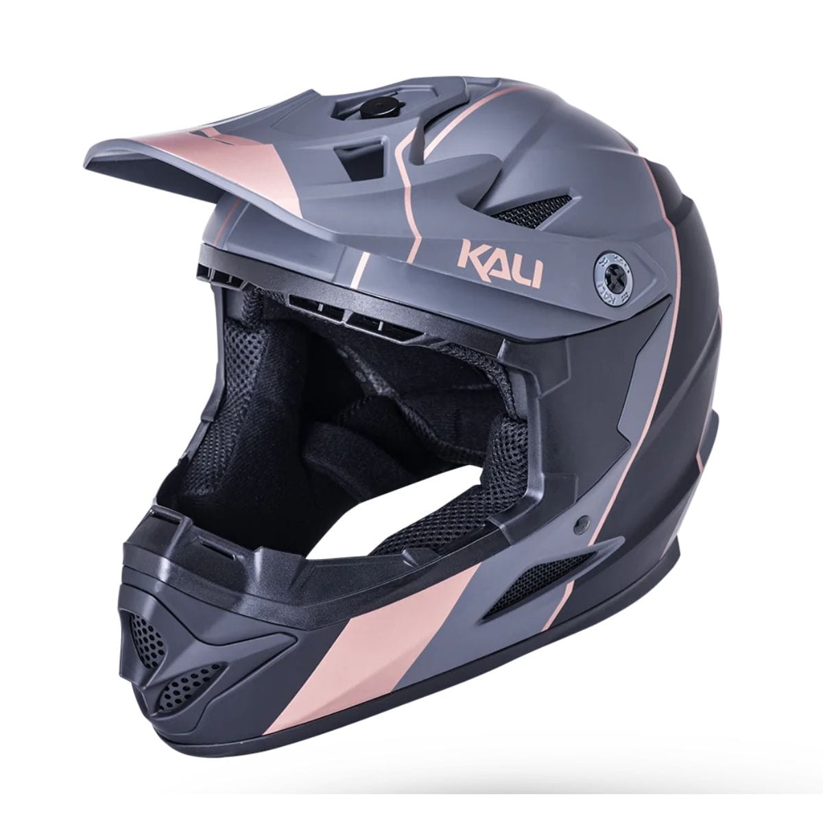 Kali Protectives Zoka* Full Face Helmet Stripe- Matte Black/Bronze