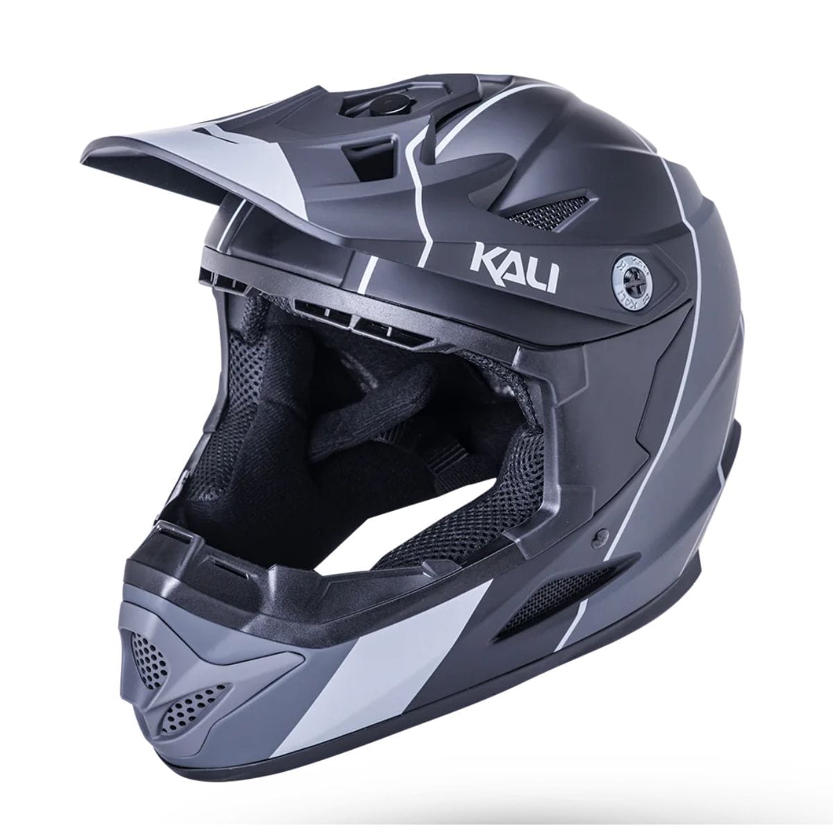 Kali Protectives Zoka* Full Face Helmet  Stripe- Matte Black/Grey