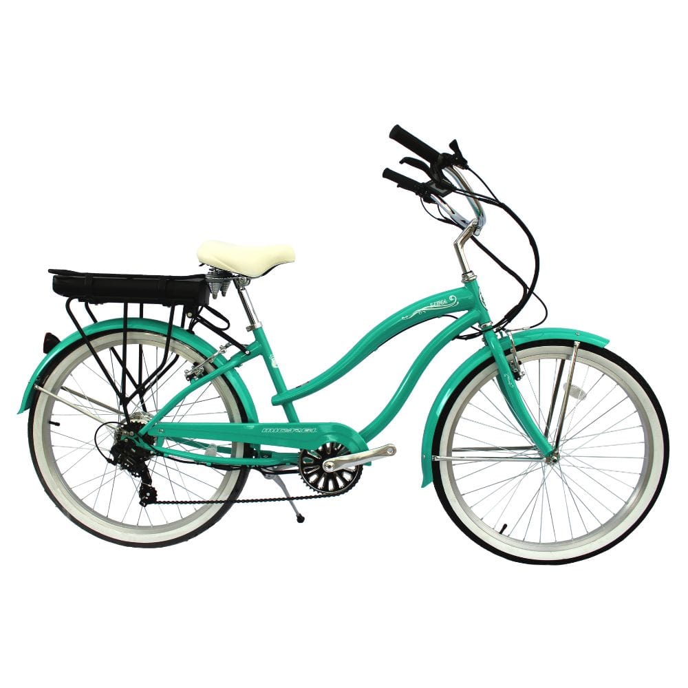 The Micargi Luna is a beach cruiser electric bike that packs a 350W front hub motor and 48V Samsung Lithium Ion battery. 