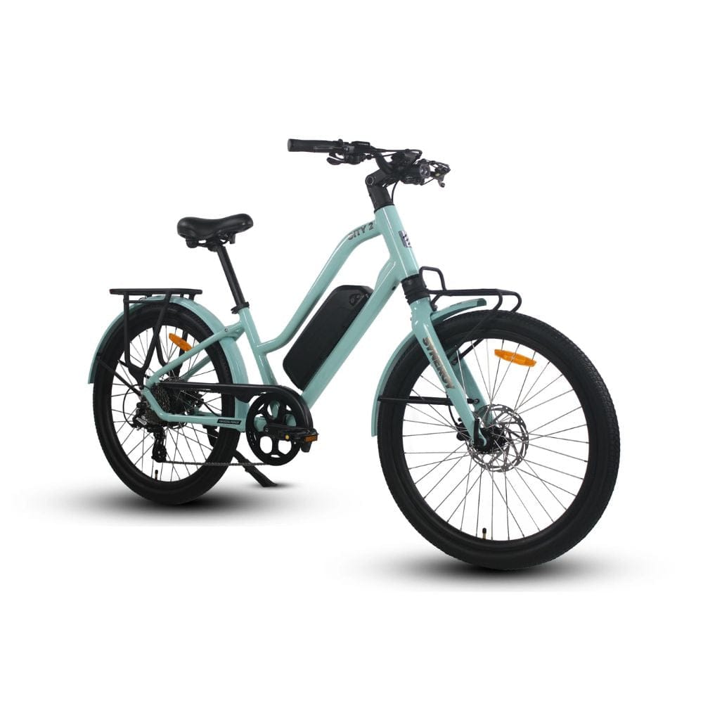 City 2 500W EBike Sky Blue Side View