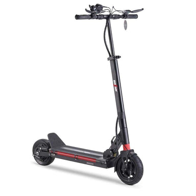  The scooter has plenty of pep, a 400W DC motor, and a 10.4Ah battery that will give you 19 miles of range. 