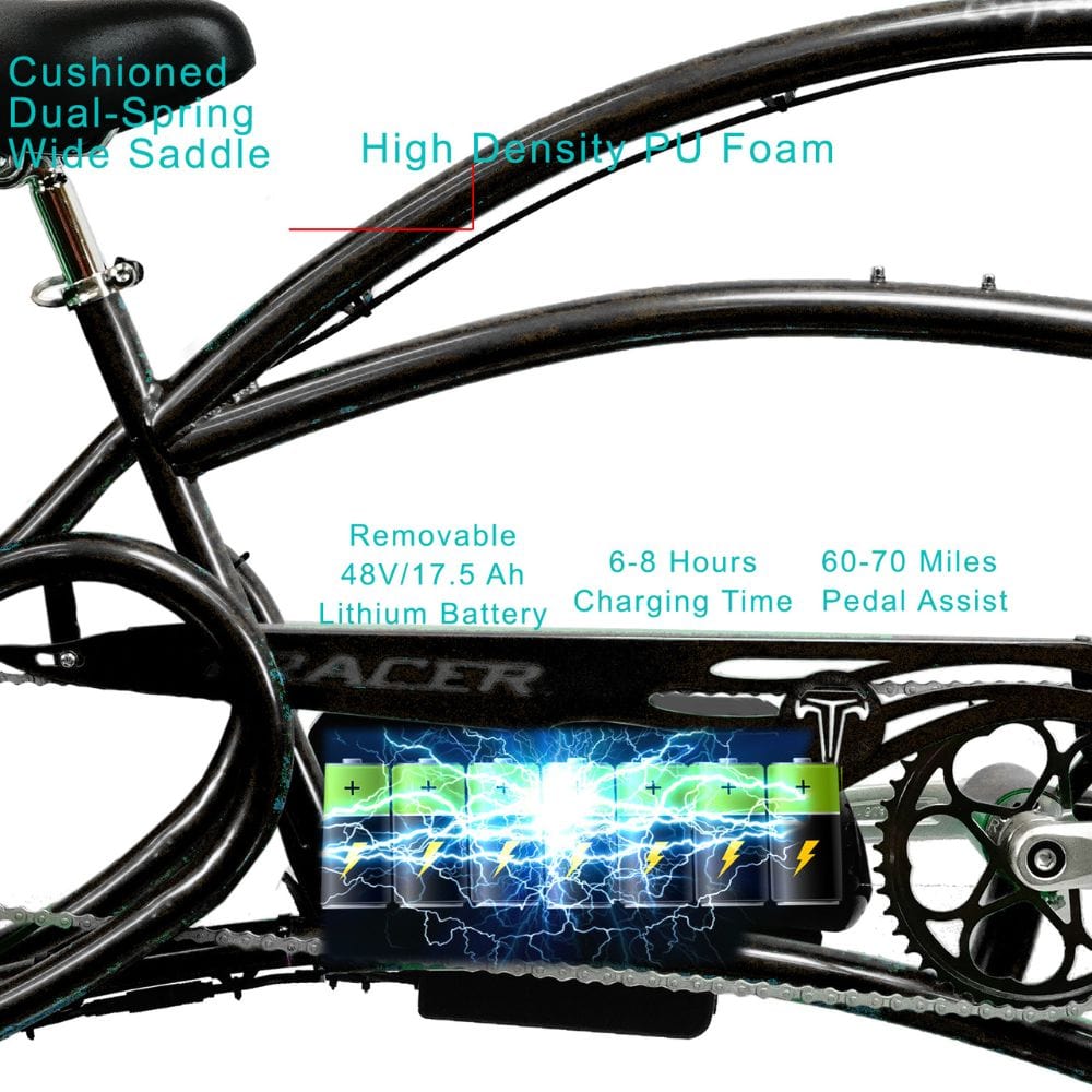 Tracer Beyond Pro 26" 800W Stretch E-BIKE