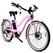 Omega 26" Women's Beach Cruiser Electric Bike Pink Side View