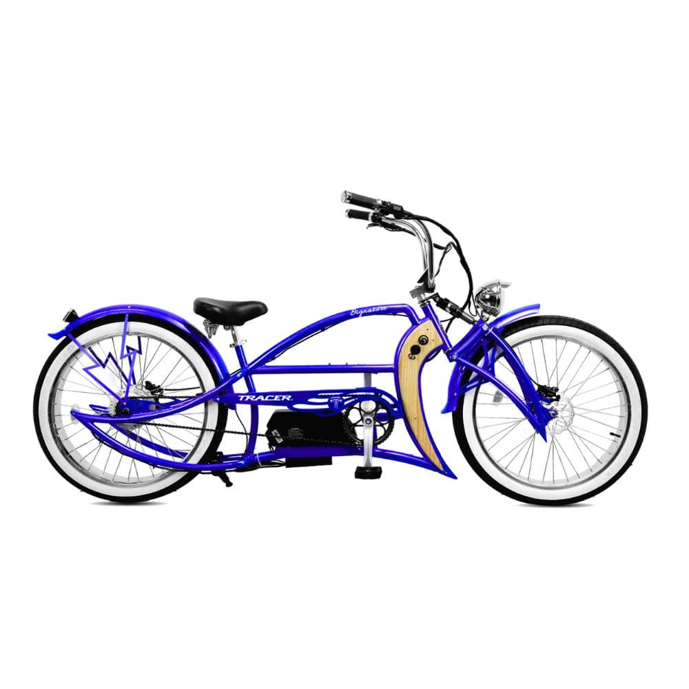 Tracer Signature Pro 26'' Chopper Cruiser Electric Bike w/ Cigarette Lighter & USB Charging Port