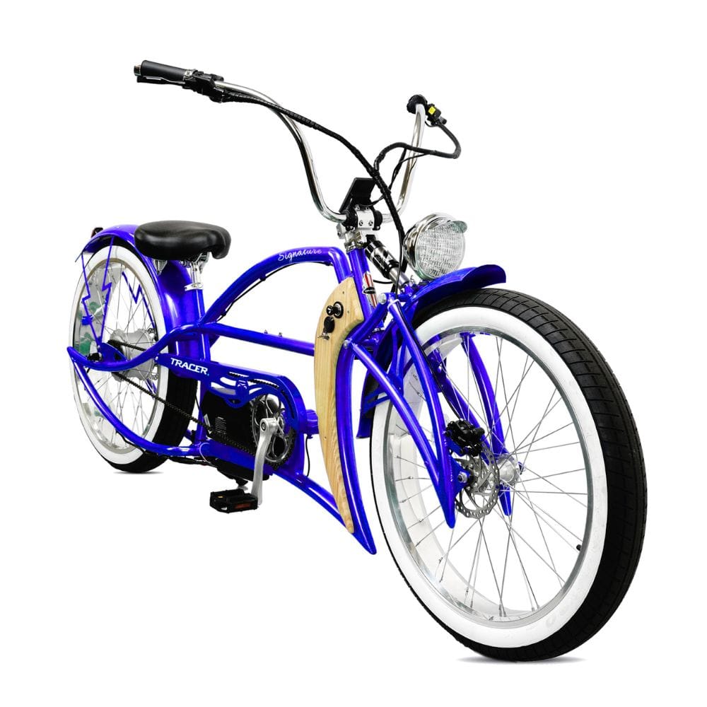 Tracer Signature Pro 26'' Chopper Cruiser Electric Bike w/ Cigarette Lighter & USB Charging Port