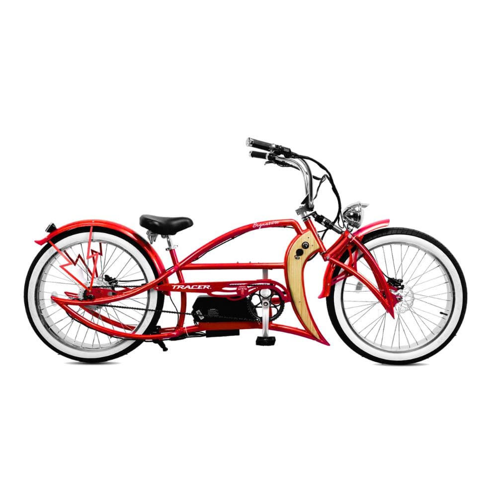 Tracer Signature Pro 26'' Chopper Cruiser Electric Bike w/ Cigarette Lighter & USB Charging Port