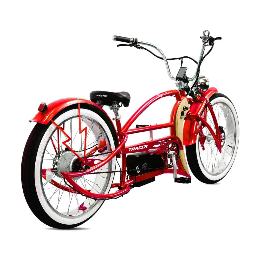 Tracer Signature Pro 26'' Chopper Cruiser Electric Bike w/ Cigarette Lighter & USB Charging Port