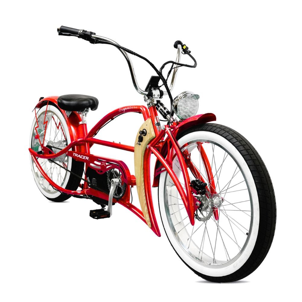 Tracer Signature Pro 26'' Chopper Cruiser Electric Bike w/ Cigarette Lighter & USB Charging Port